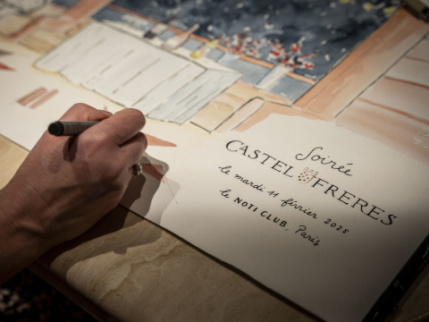 Live painting soirée Castel frères - Wine Paris 2025 - Février 2025